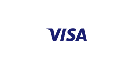 Logotyp för Visa, betalningslösning på Soft2Bet i Sverige